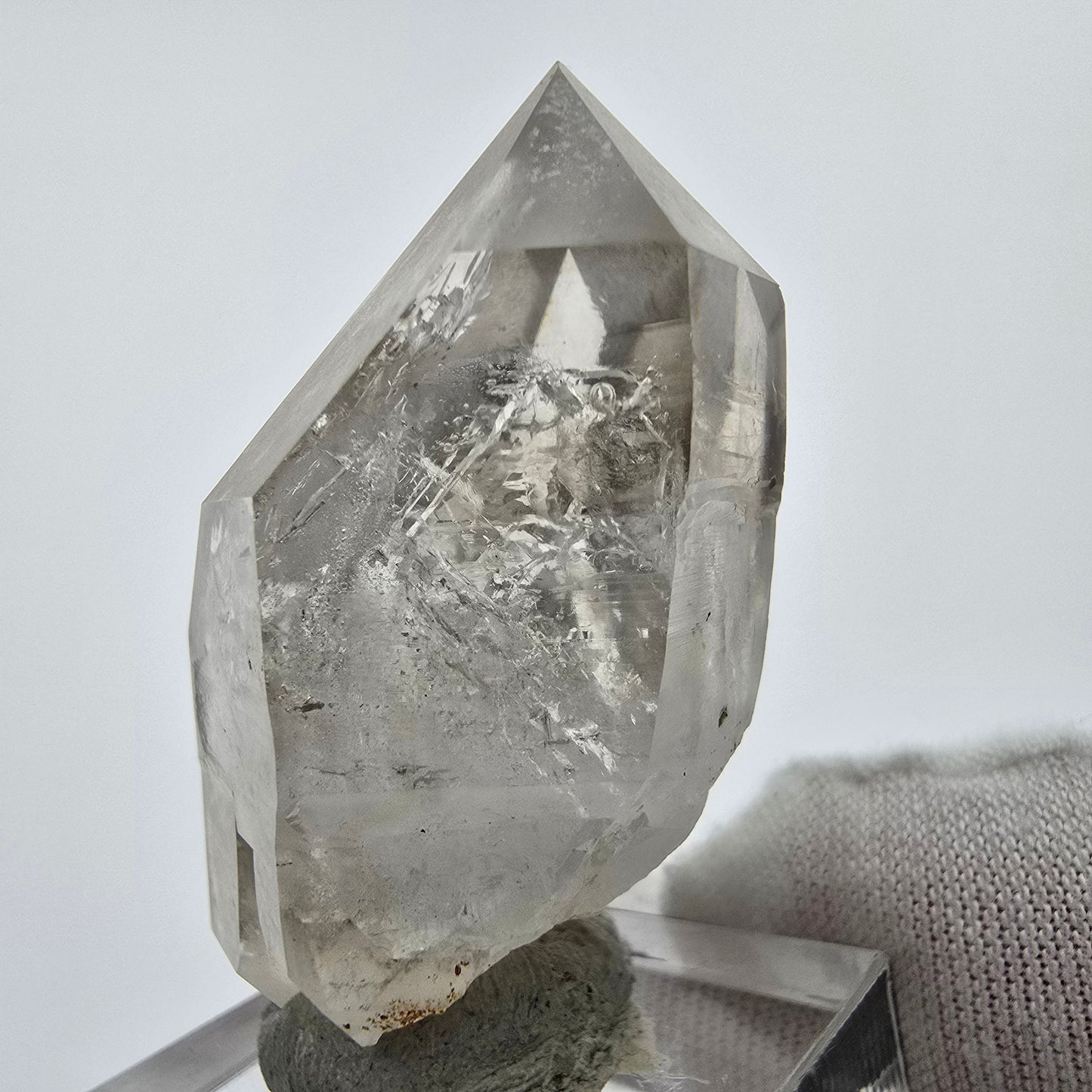 Enhydro Phantom Sceptre à Quartz Fumé Niveau 2x Bubble Goboboseb, Namibie 43*32*21mm