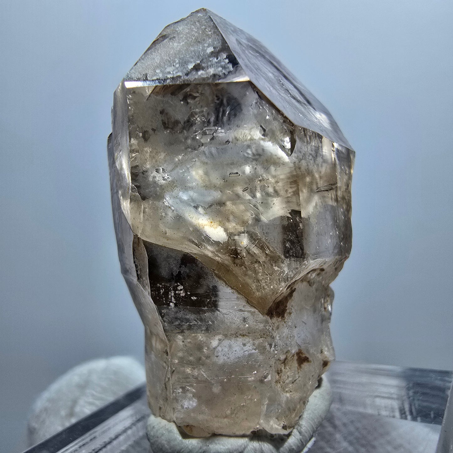 Enhydro Phantom Smoky Quartz Scepter, 1x Bubble Goboboseb, Namibia 31*23*16mm