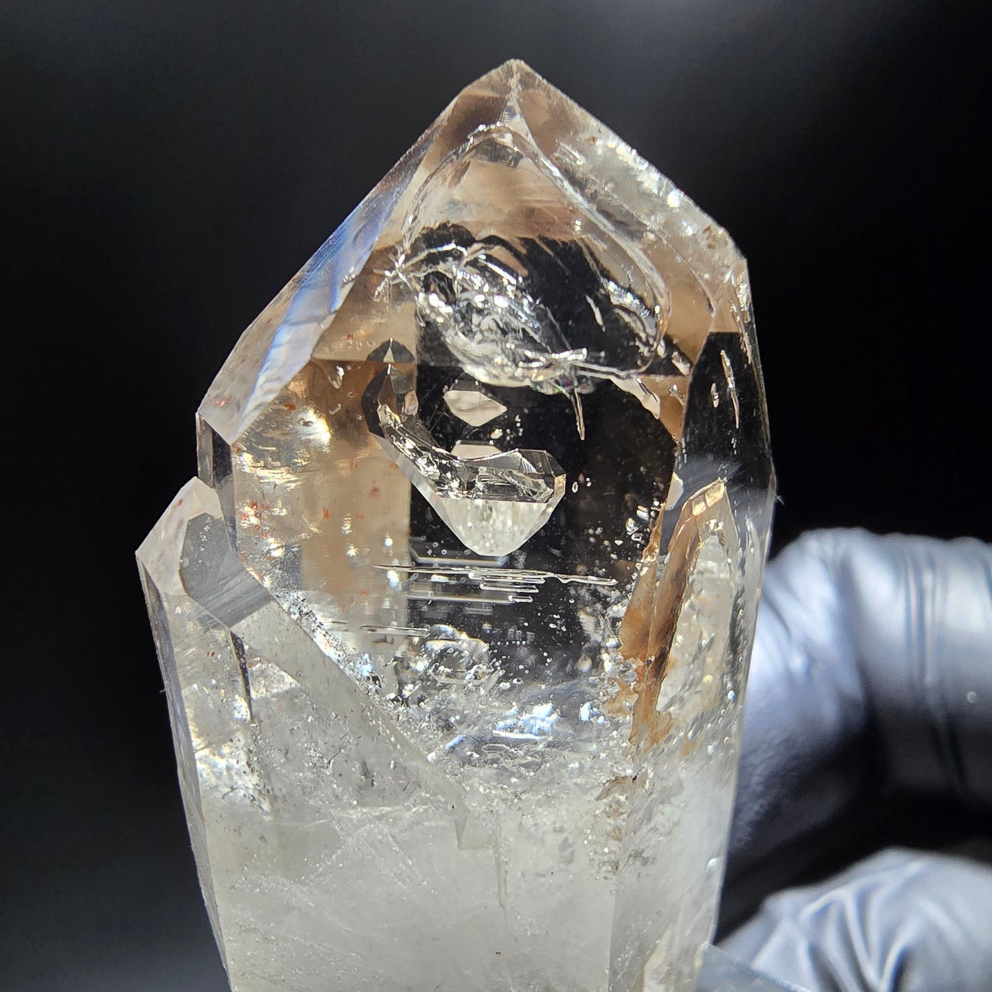 Phantom Rauchquarz Doppelender Stufe Goboboseb, Namibia 47*25*20mm Sammlung