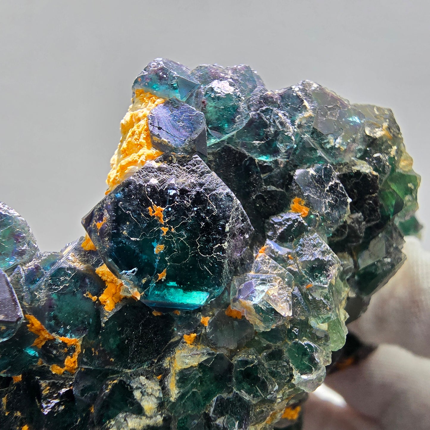 Große Phantom Fluorit Würfel Stufe, schräge Ecken Erongo, Namibia 118*110*64mm