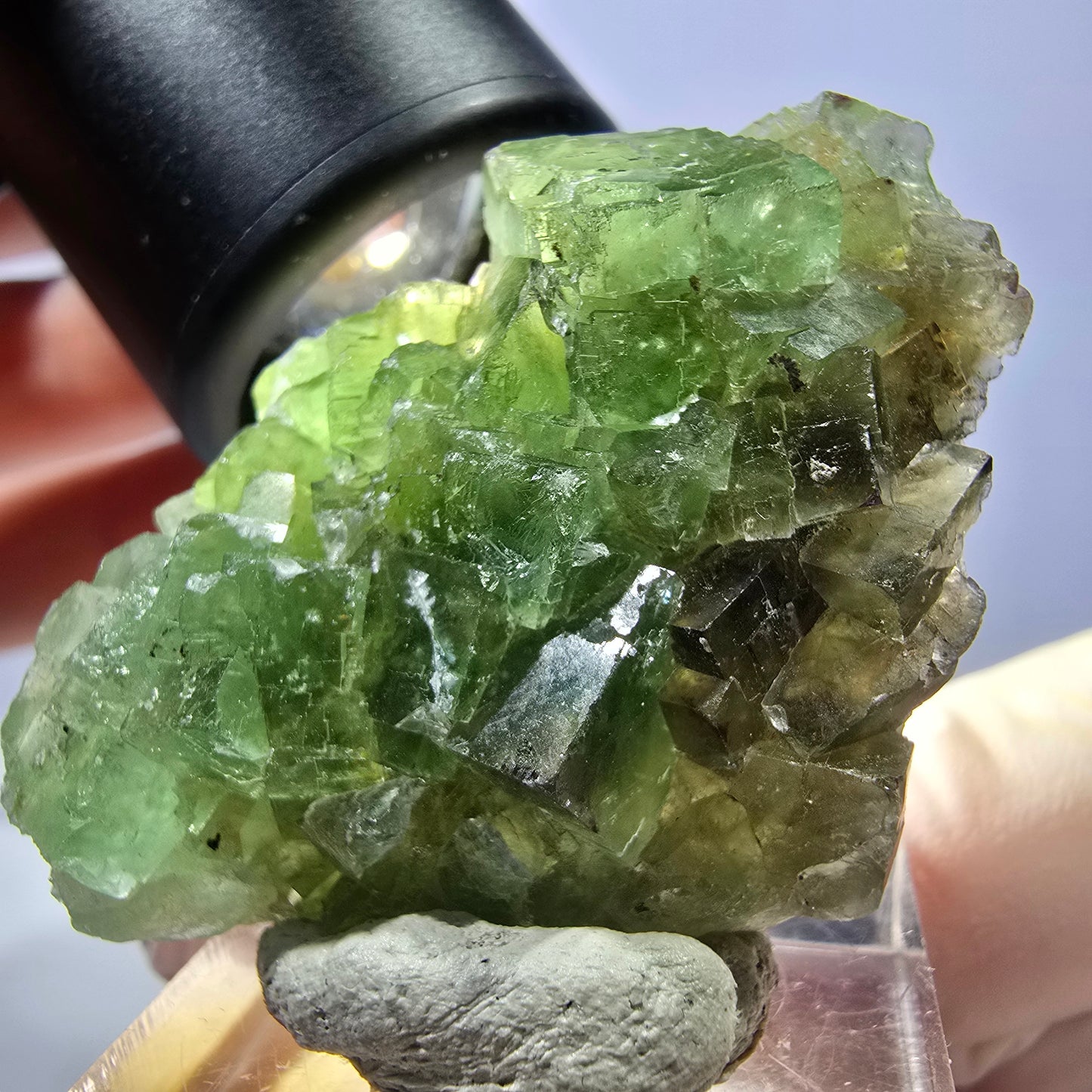 Rare spécimen de cube de fluorite fantôme, vert Okorusu, Namibie 45 x 33 x 17 mm