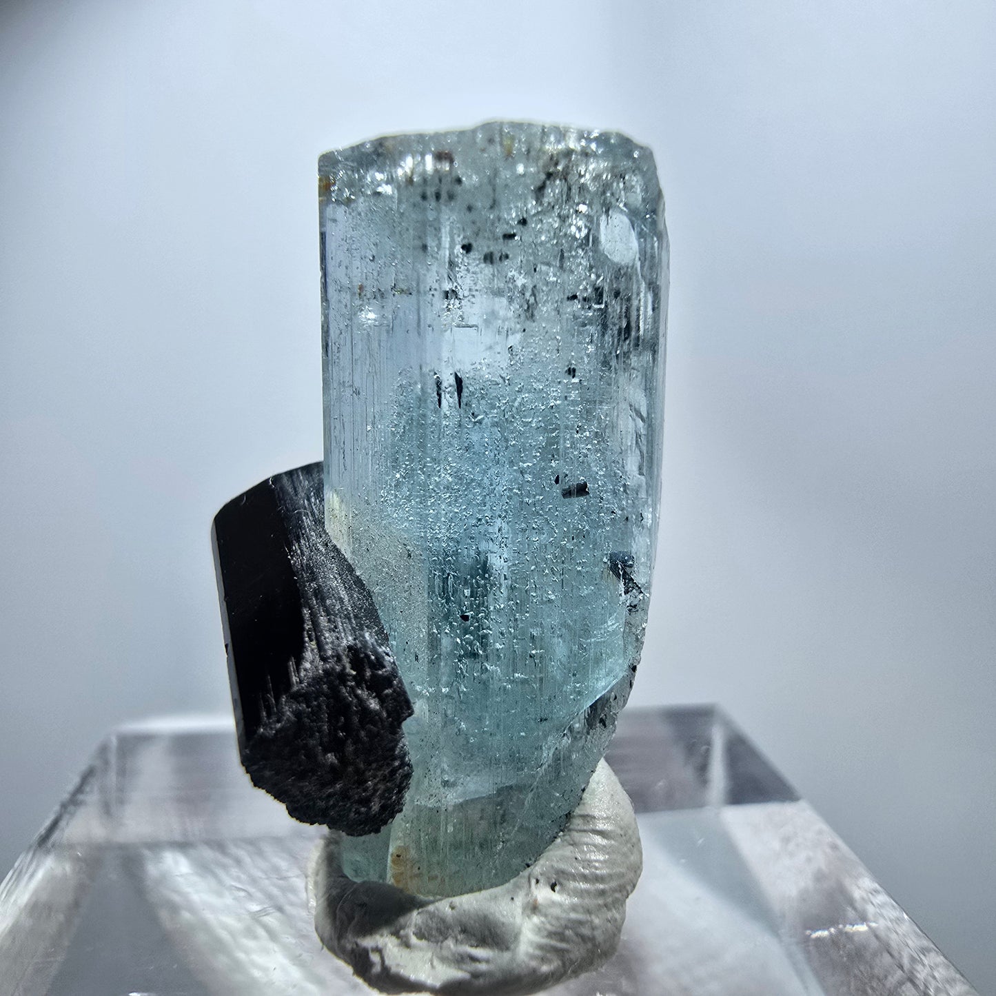 Seltener Aquamarin X mit Schörl Turmalin Erongo, Namibia 23*14*13mm
