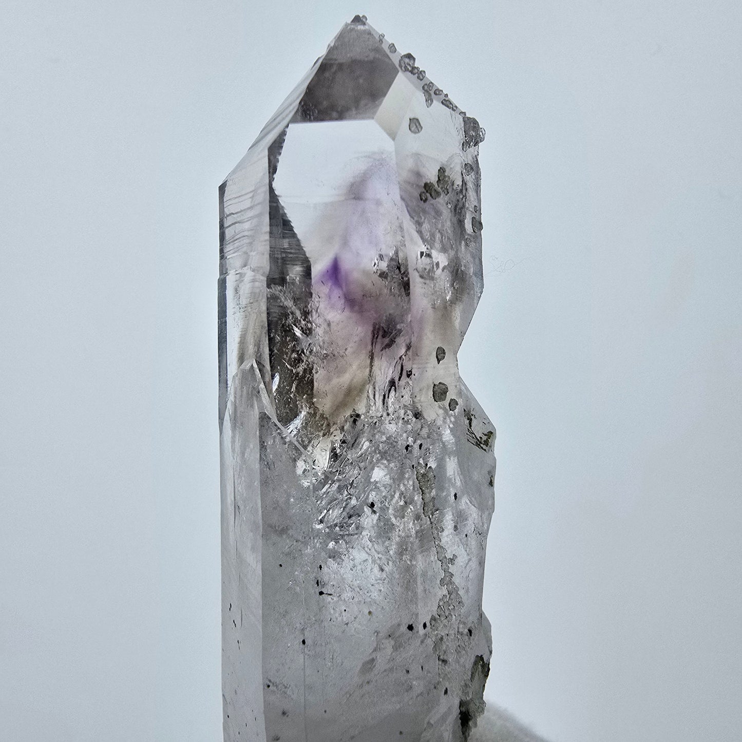 Améthyste fantôme Enhydro Prehnite Hématite Analcim Streep Mine Namibie 67*24*19mm