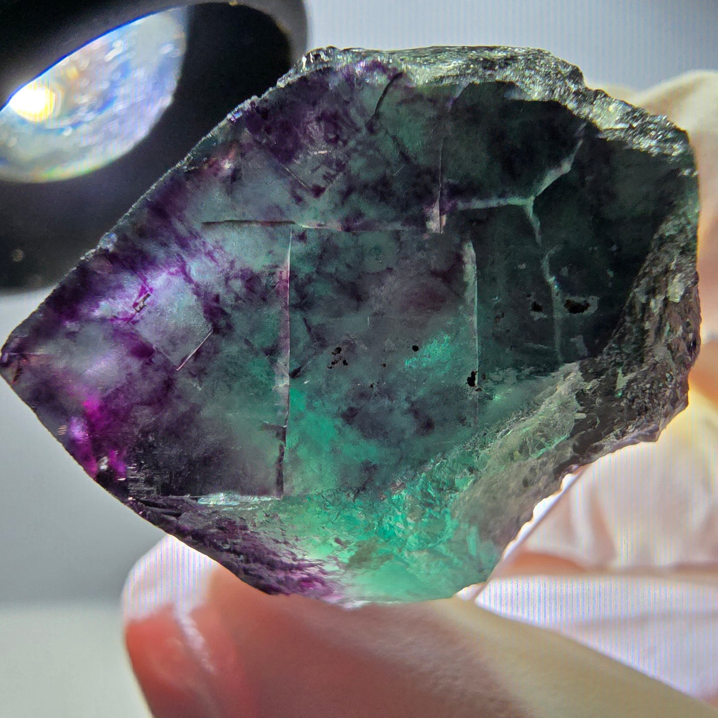 Rare Fluorite Cube Specimen, green purple Okorusu, Namibia 26*24*18mm