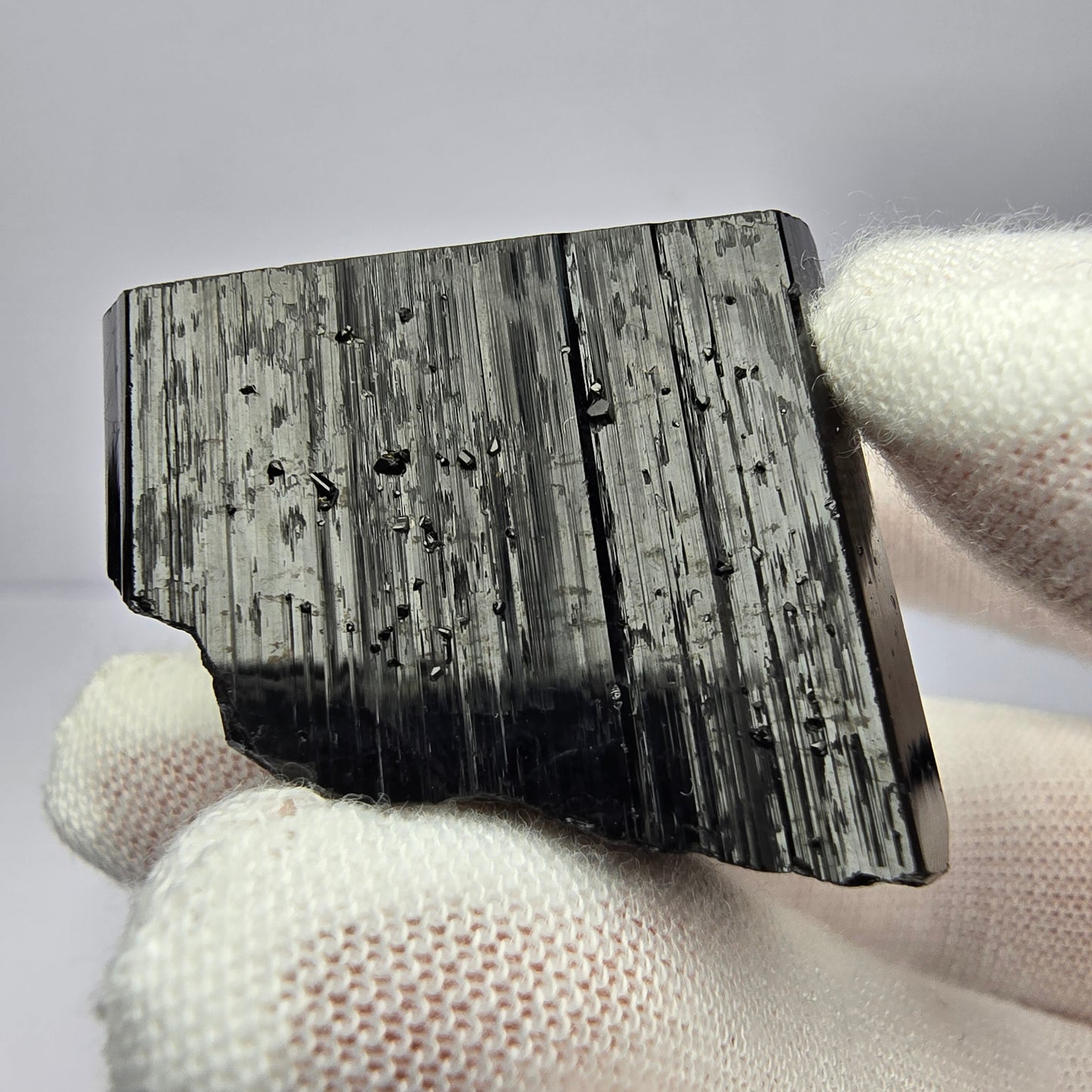 Symmetrischer Schörl Turmalin mit Hyalit Erongo, Namibia 40*30*27mm Sammlung
