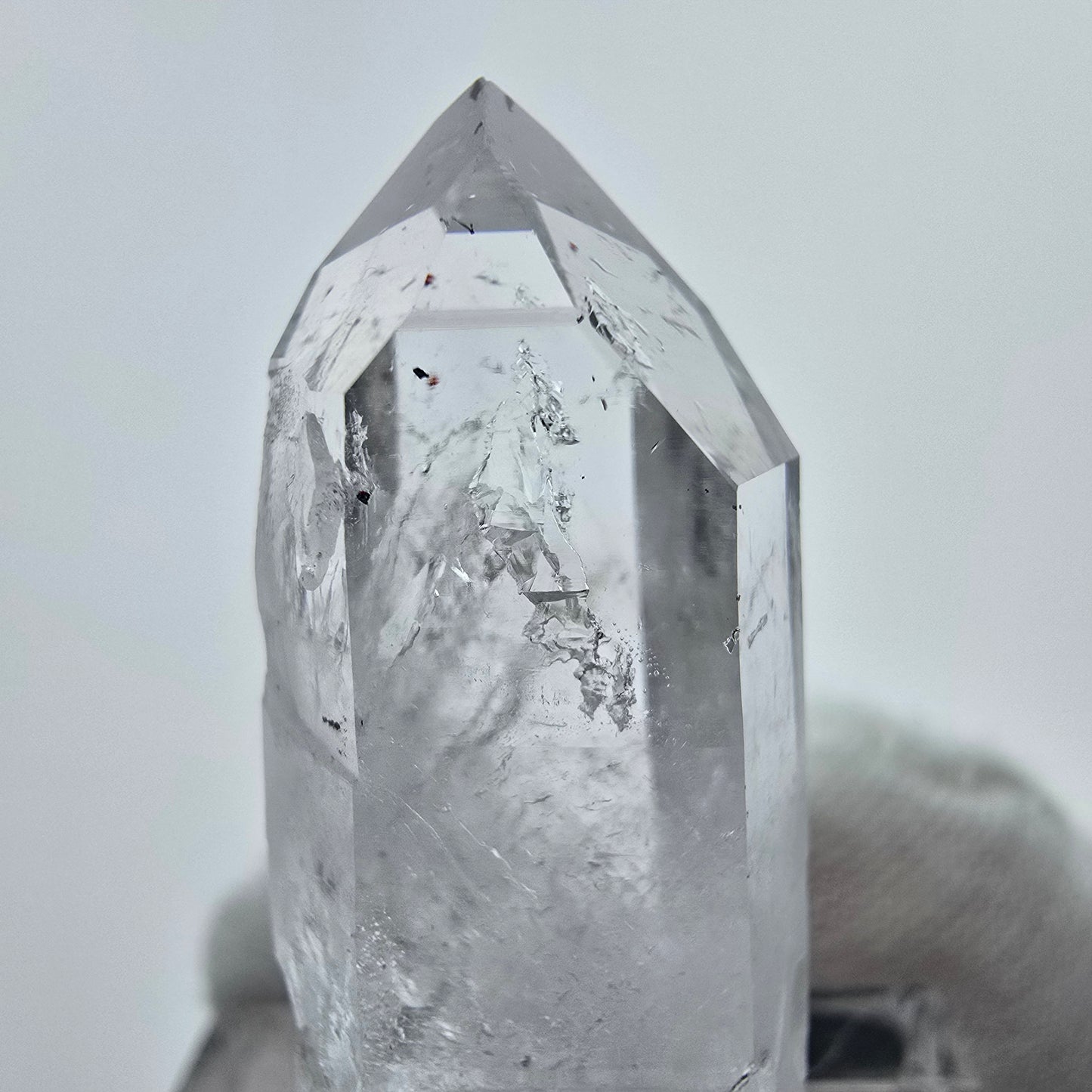 Klarer Harlekin Phantom Quarz Kristall Streep Mine, Goboboseb Namibia 33*14*11mm