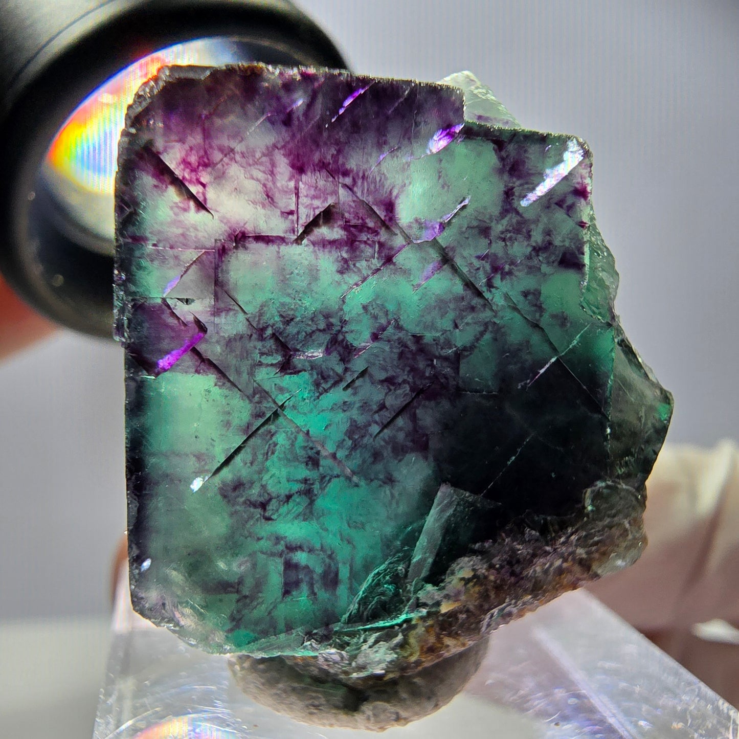 Rare Fluorite Cube Specimen, green purple Okorusu, Namibia 29*24*23mm