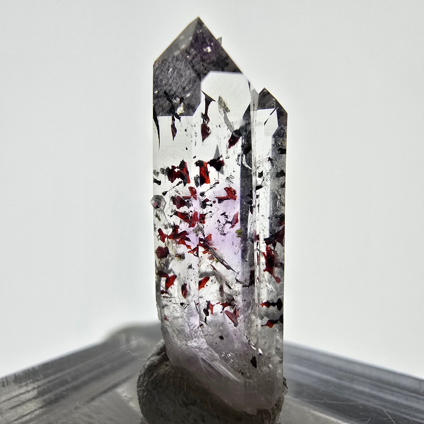Harlekin Phantom Amethyst Spitze Streep Mine, Goboboseb, Namibia 23*8*8mm