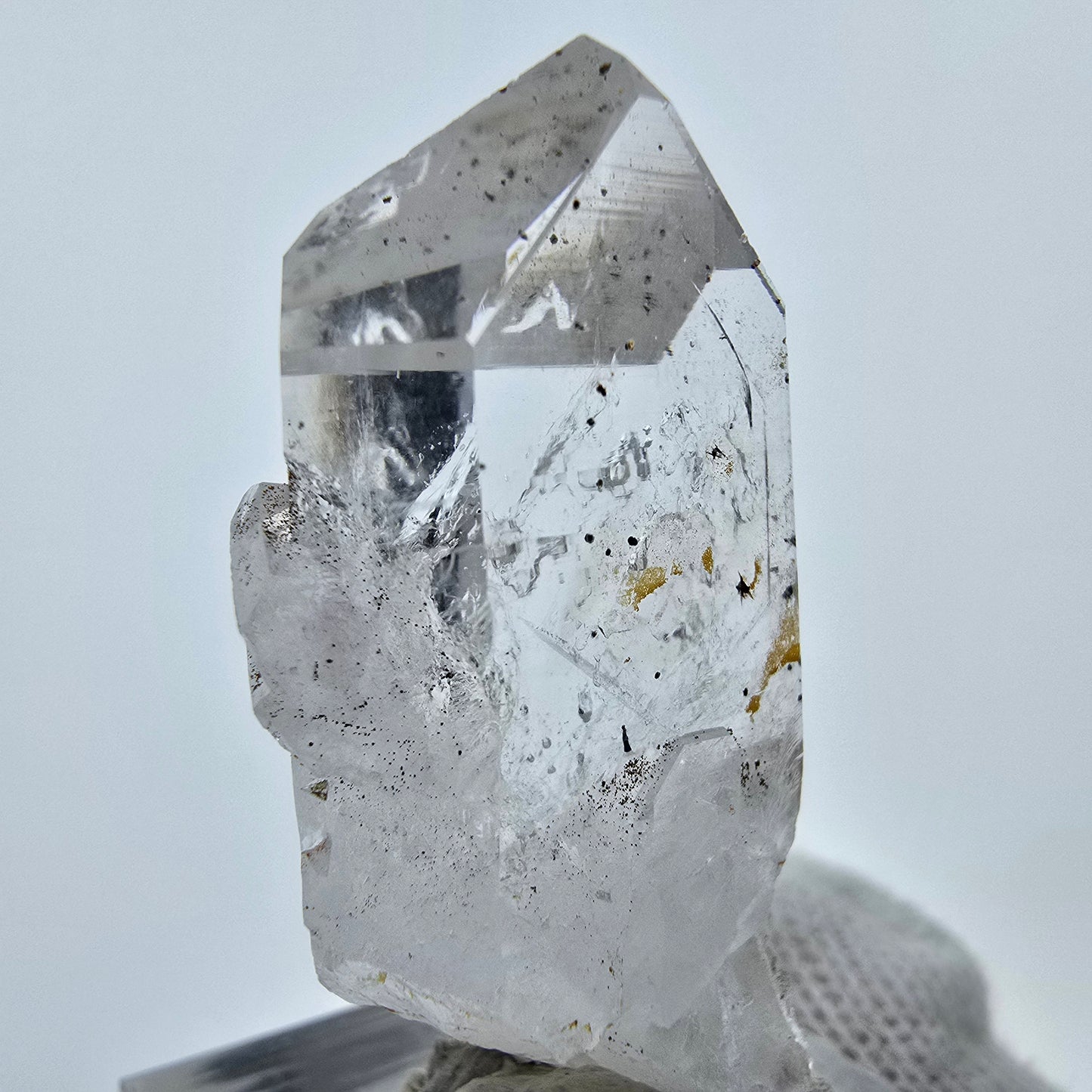 Lemurian Phantom Hämatit Quarz Spitze Streep Mine, Goboboseb, Namibia 42*22*16mm