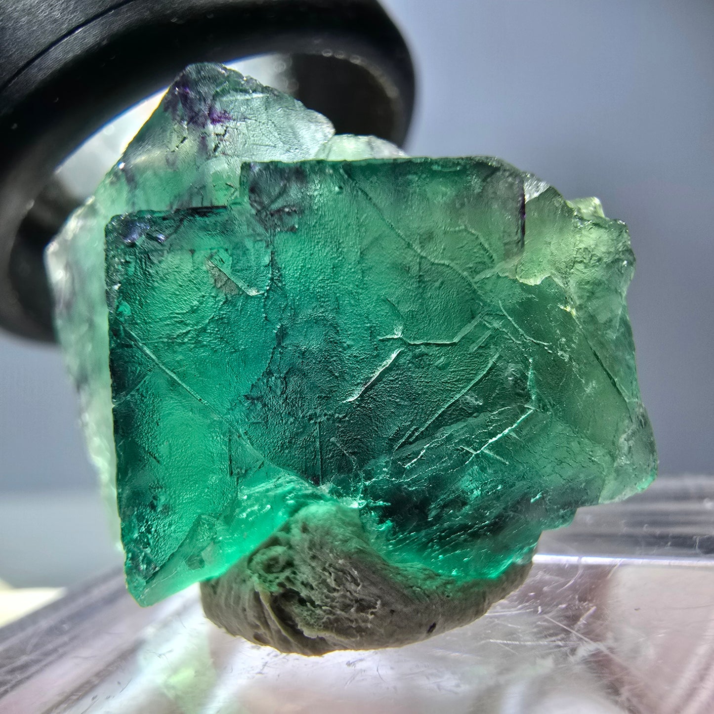 Phantom Fluorit Würfel Stufe, grün lila Okorusu, Namibia 25*17*17mm