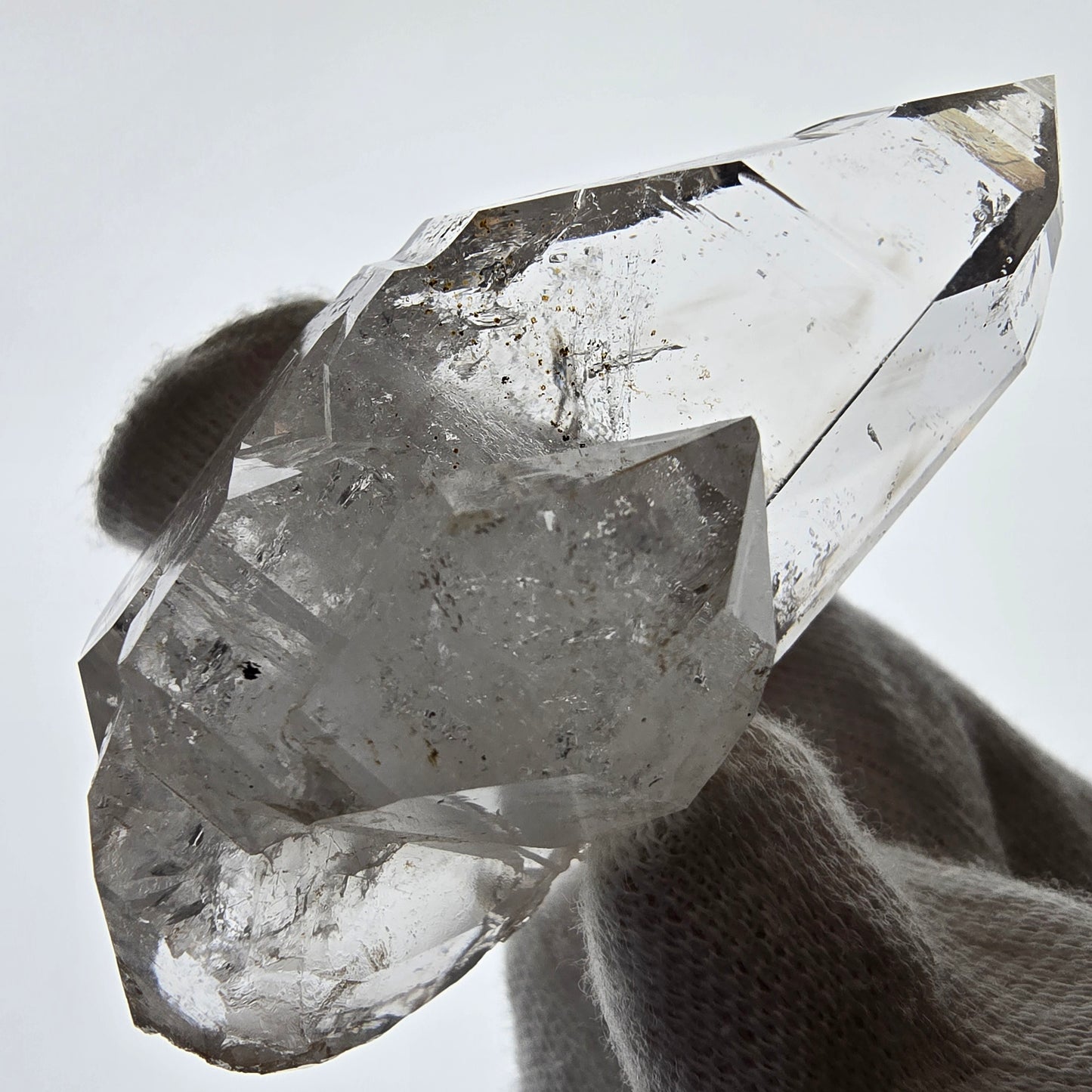 Gobo de poche Skeleton Phantom Smoky Quartz DT Zepter Valentine. Namibie 71 x 33 x 35 mm