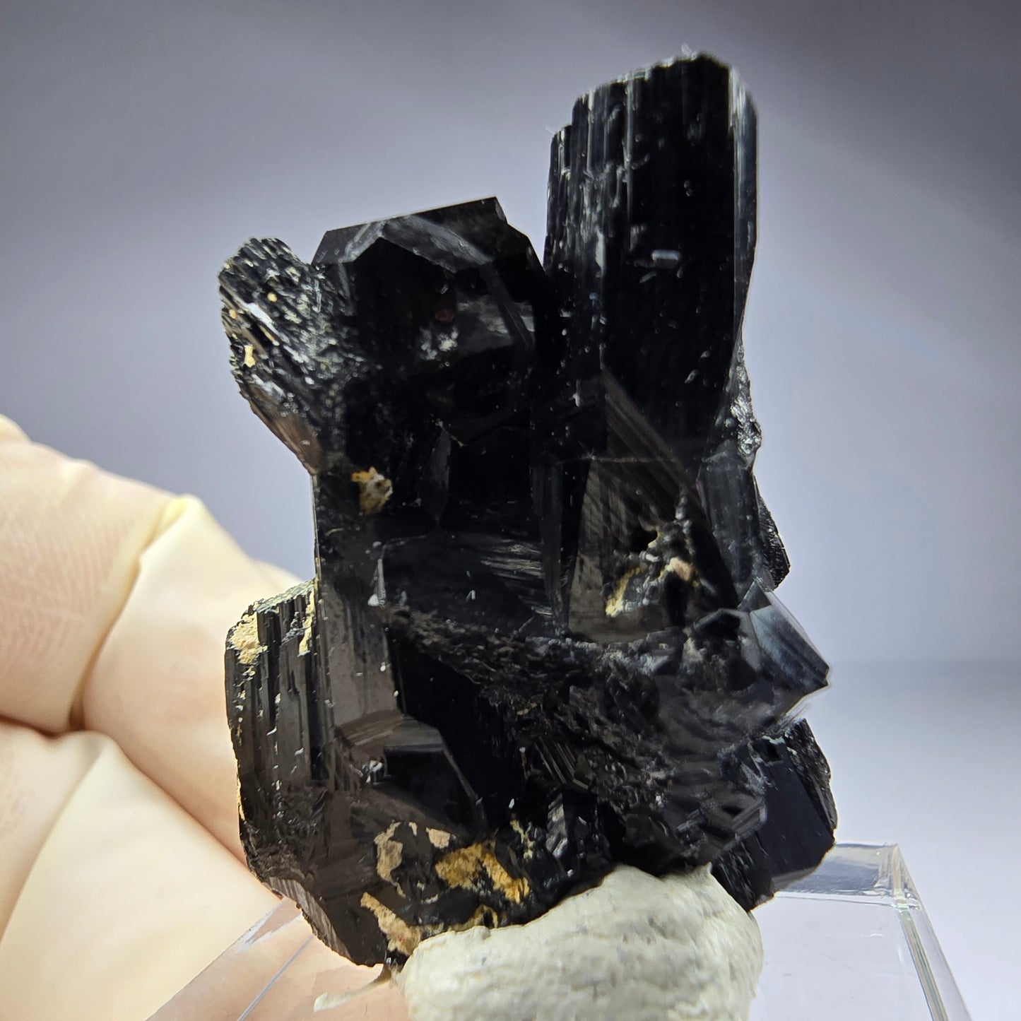 Seltene Schörl Turmalin Stufe schwarz 33*25*18mm Erongo, Namibia Sammlung