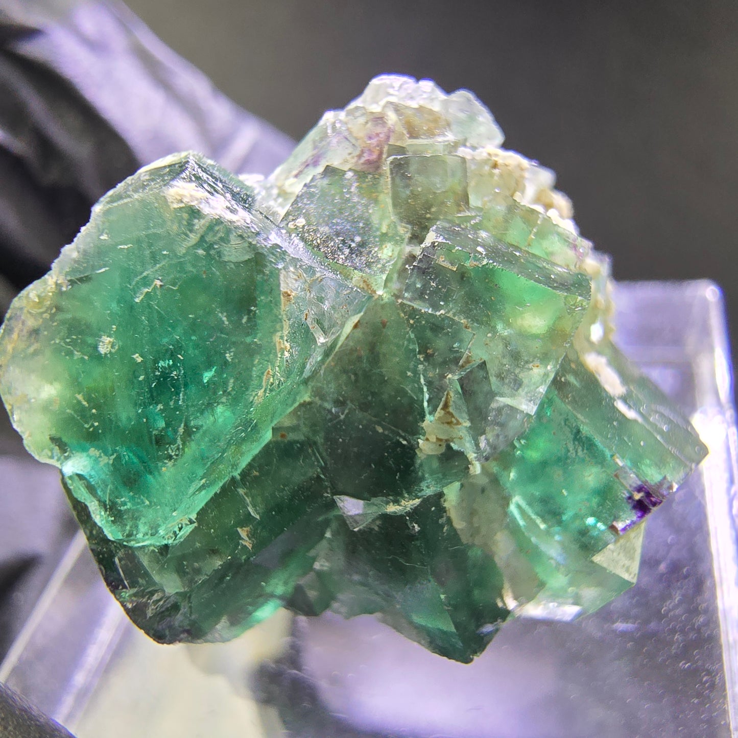 Sehr klare Phantom Fluorit XX Würfel Stufe grün 25*18*15mm aus Okorusu, Namibia