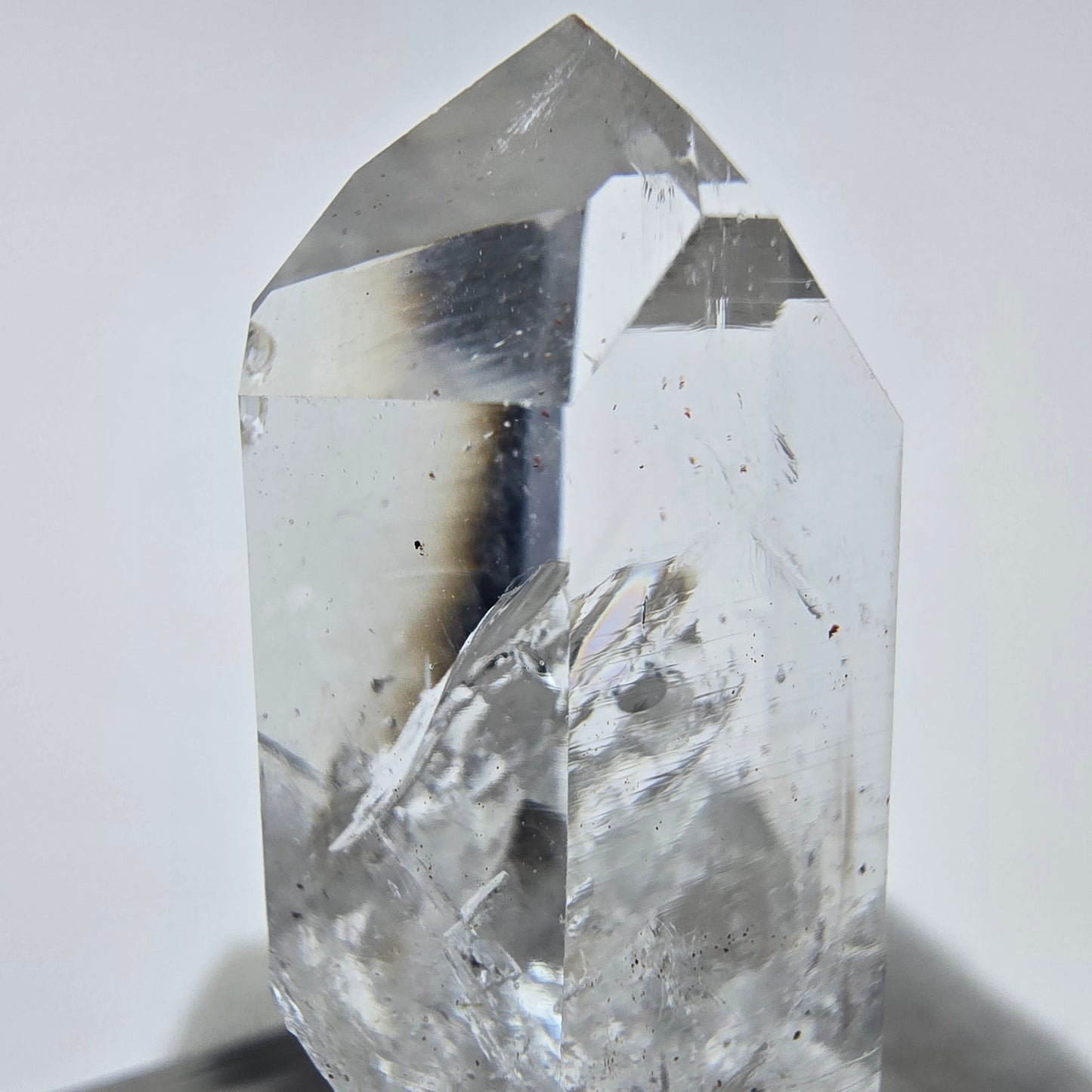 Klarer Phantom Hämatit Quarz Kristall Streep Mine, Goboboseb, Namibia 34*17*11mm