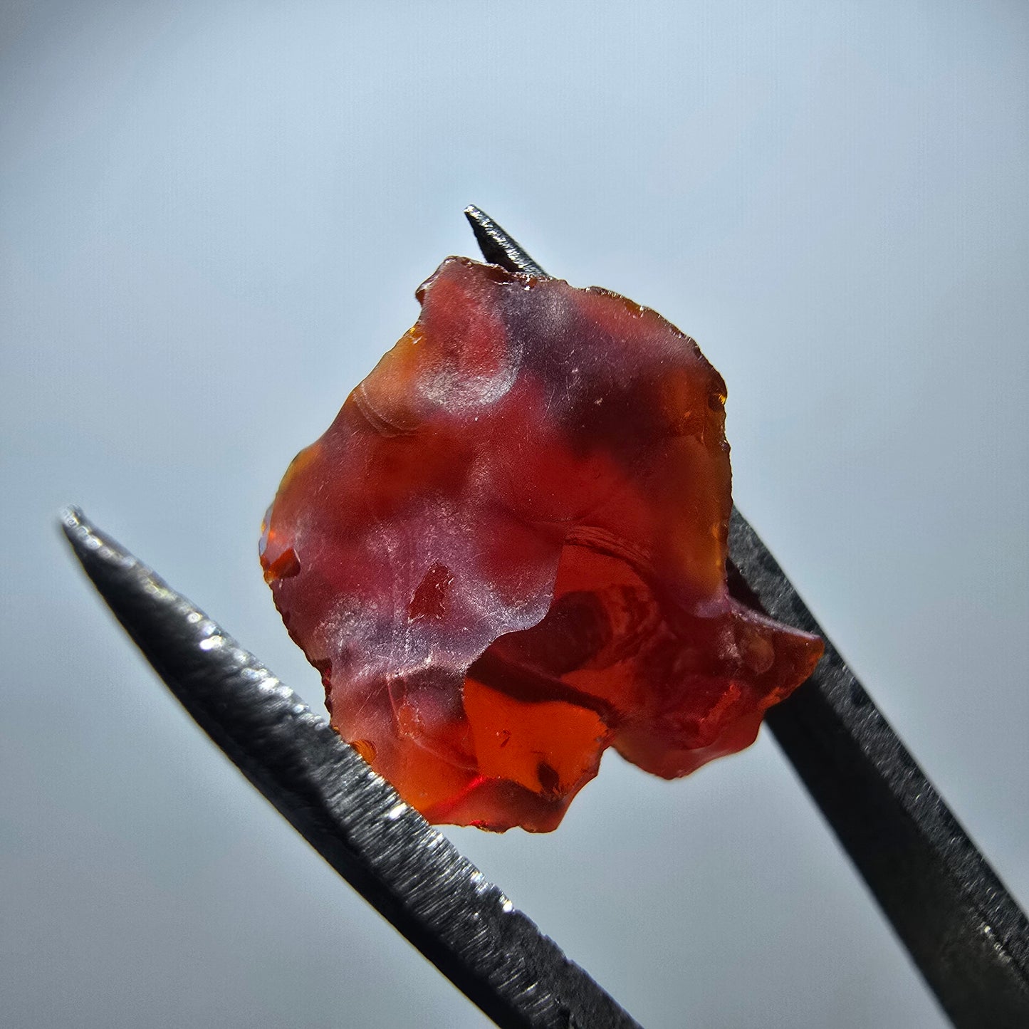 Seltener Feueropal Kristall, rot orange Mexiko 13*11*5mm