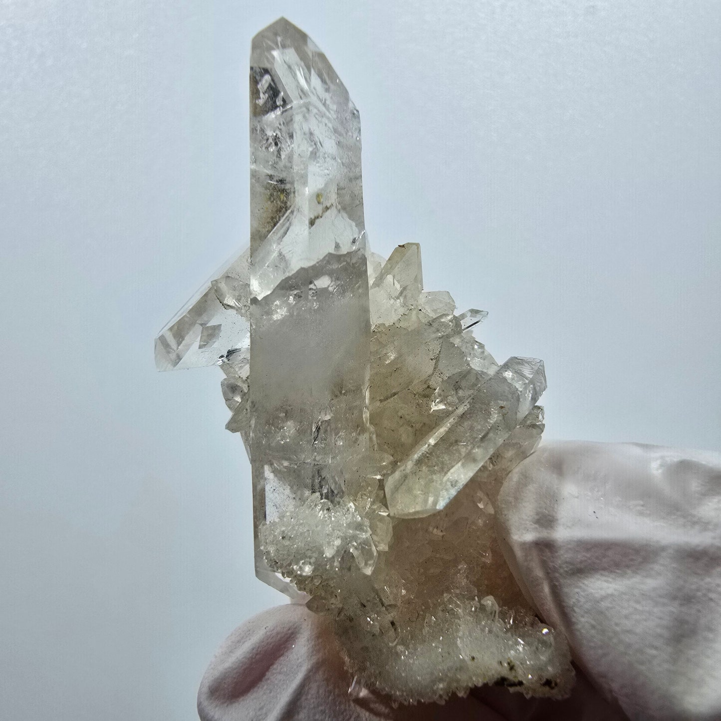 Spécimen de quartz transparent à double terminaison Streep Mine, Goboboseb, Namibie 45*22*25 mm