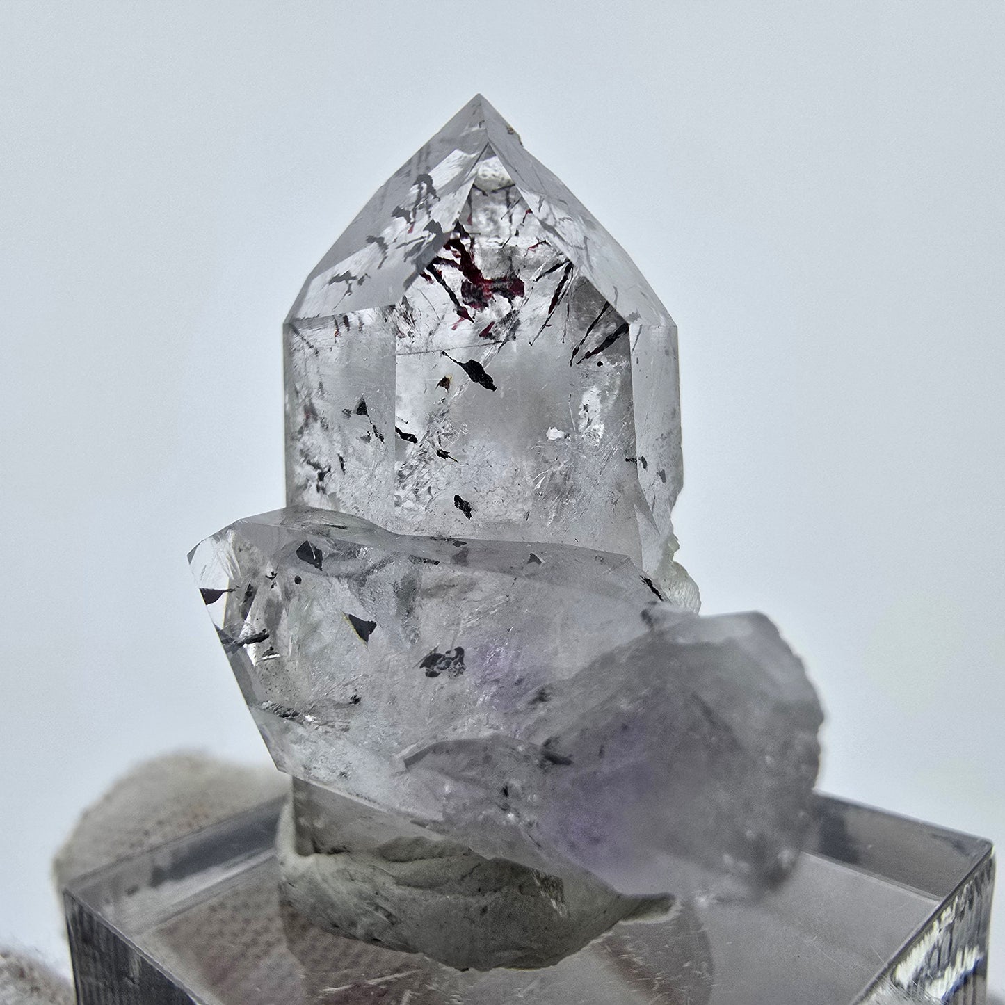 Harlekin Phantom Amethyst mit Analcim Streep Mine Goboboseb Namibia 33*24*20mm