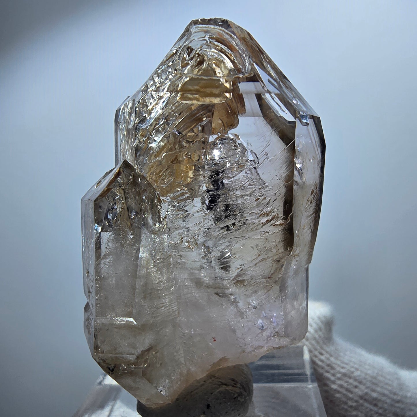 Clear Phantom Smoky Quartz Scepter Point Goboboseb, Namibia 44*26*18mm