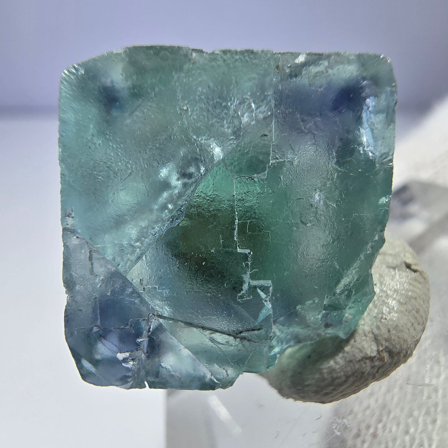 Seltener Phantom Fluorit Würfel, grün Okorusu, Namibia 21*16*14mm