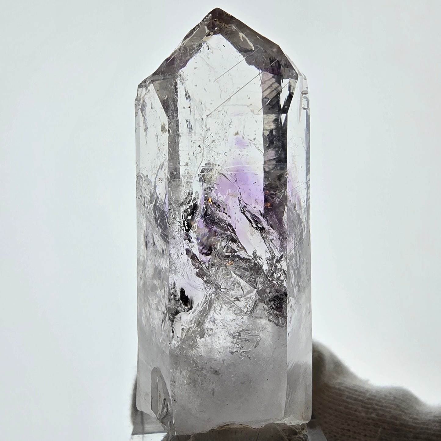 Mine d'améthyste fantôme transparente Point Streep, Goboboseb, Namibie, 63 x 26 x 20 mm