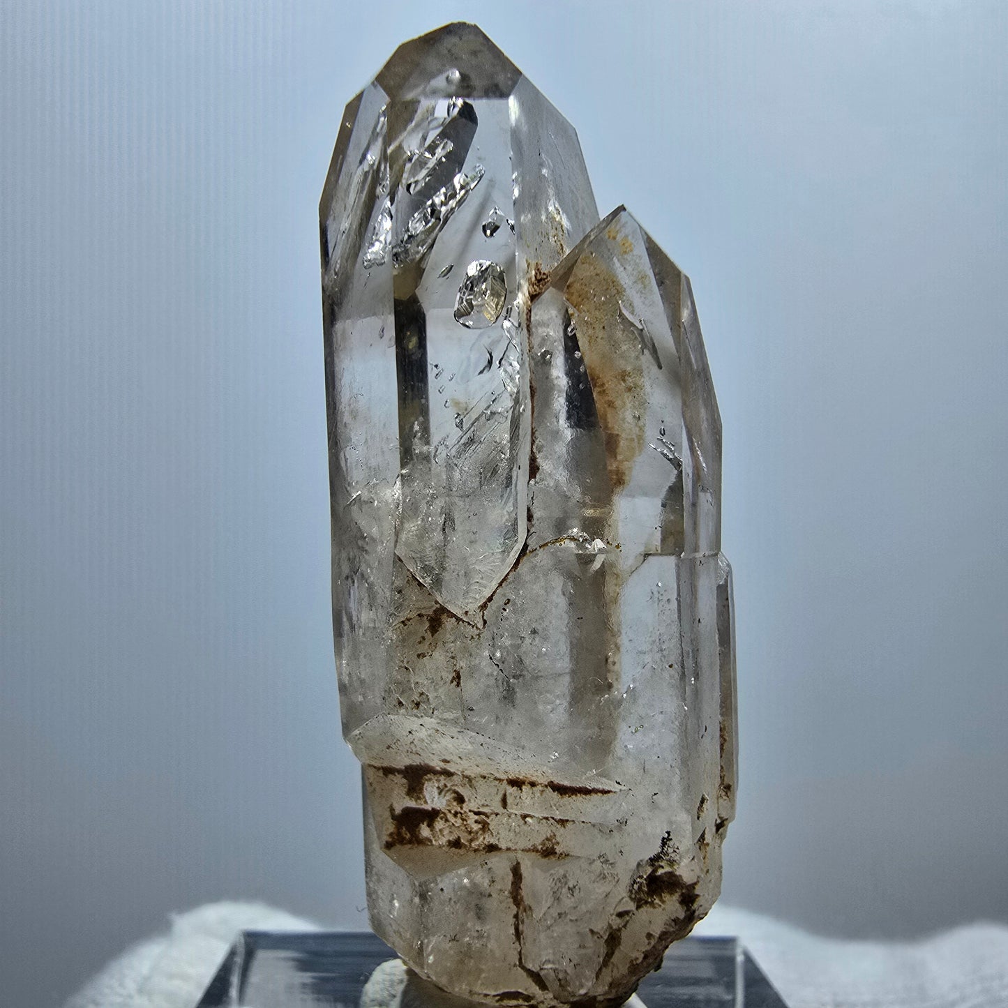 Enhydro Phantom Smoky Quartz Scepter, 1x Bubble Goboboseb, Namibia 44*13*13mm