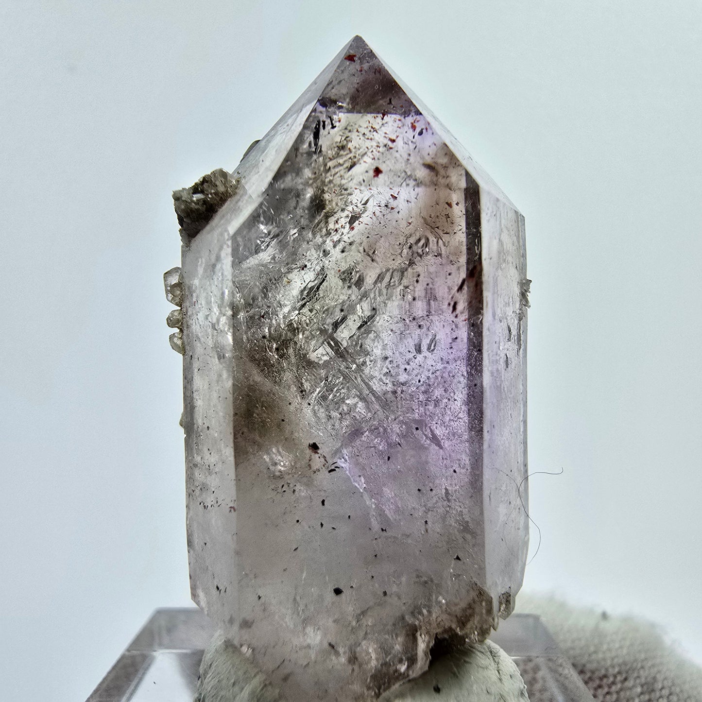 Harlekin Enhydro Amethyst mit Calcit Goboboseb, Namibia 38*20*15mm Sammlung