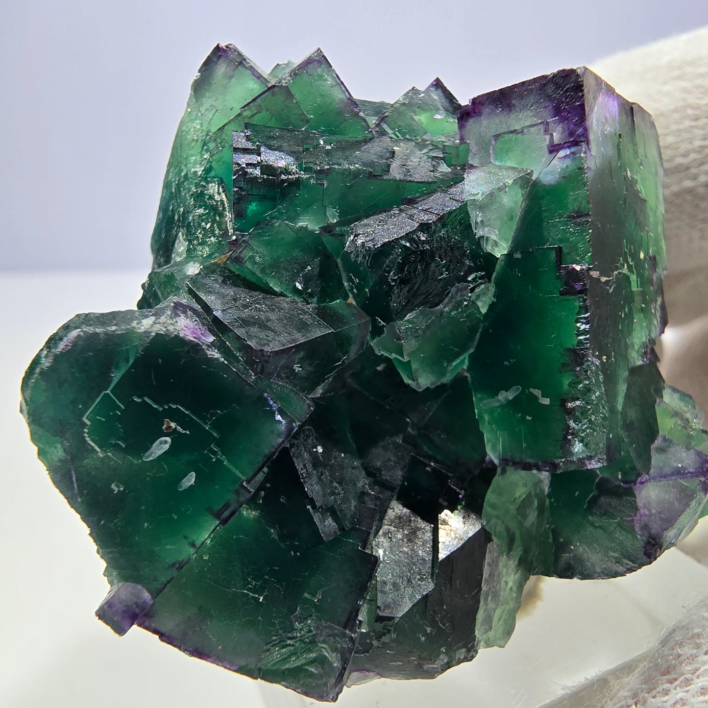 Phantom Fluorit Würfel Stufe parkettiert zonal Okorusu, Namibia 50*40*28mm
