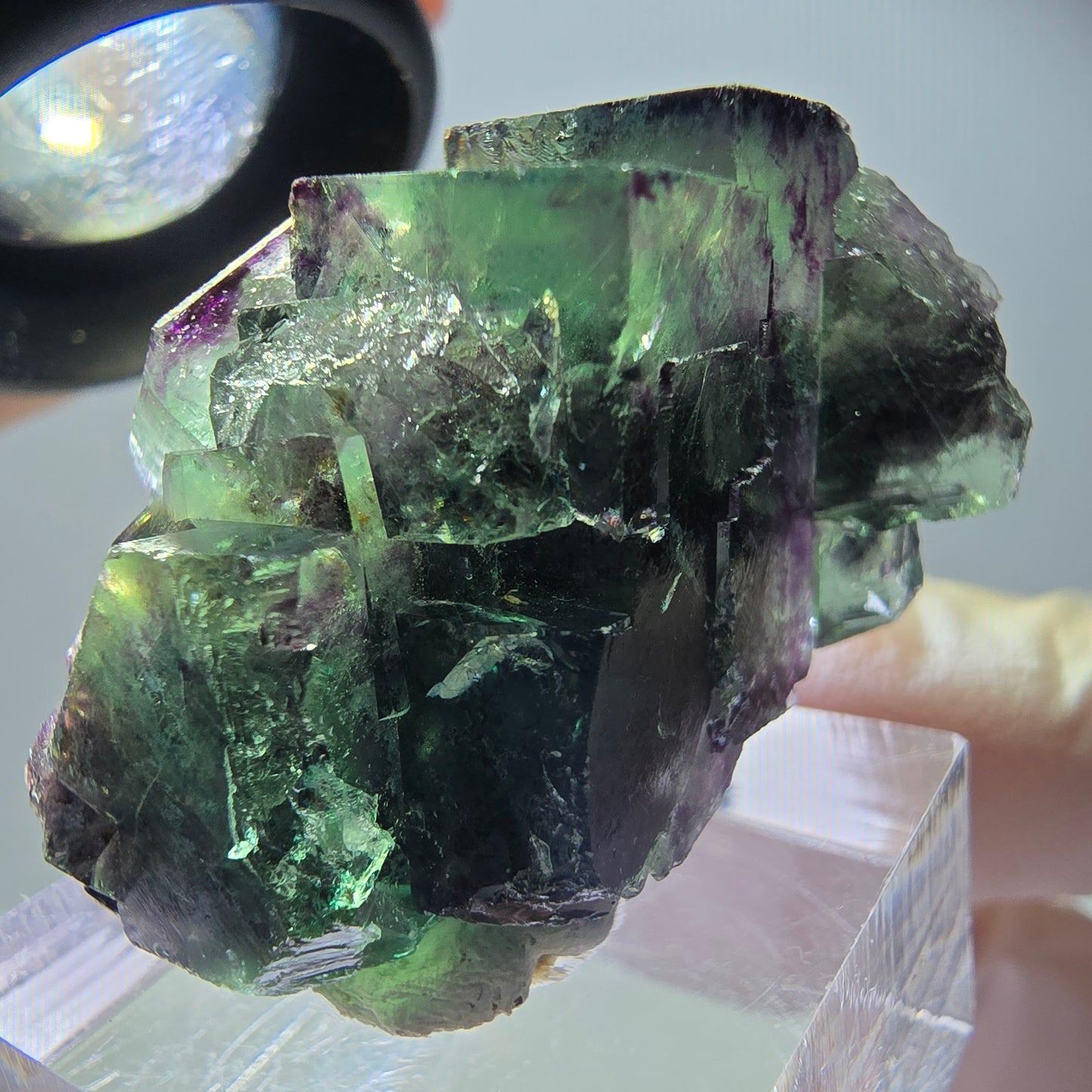 Rare Fluorite Cube Specimen, green purple Okorusu, Namibia 42*24*21mm