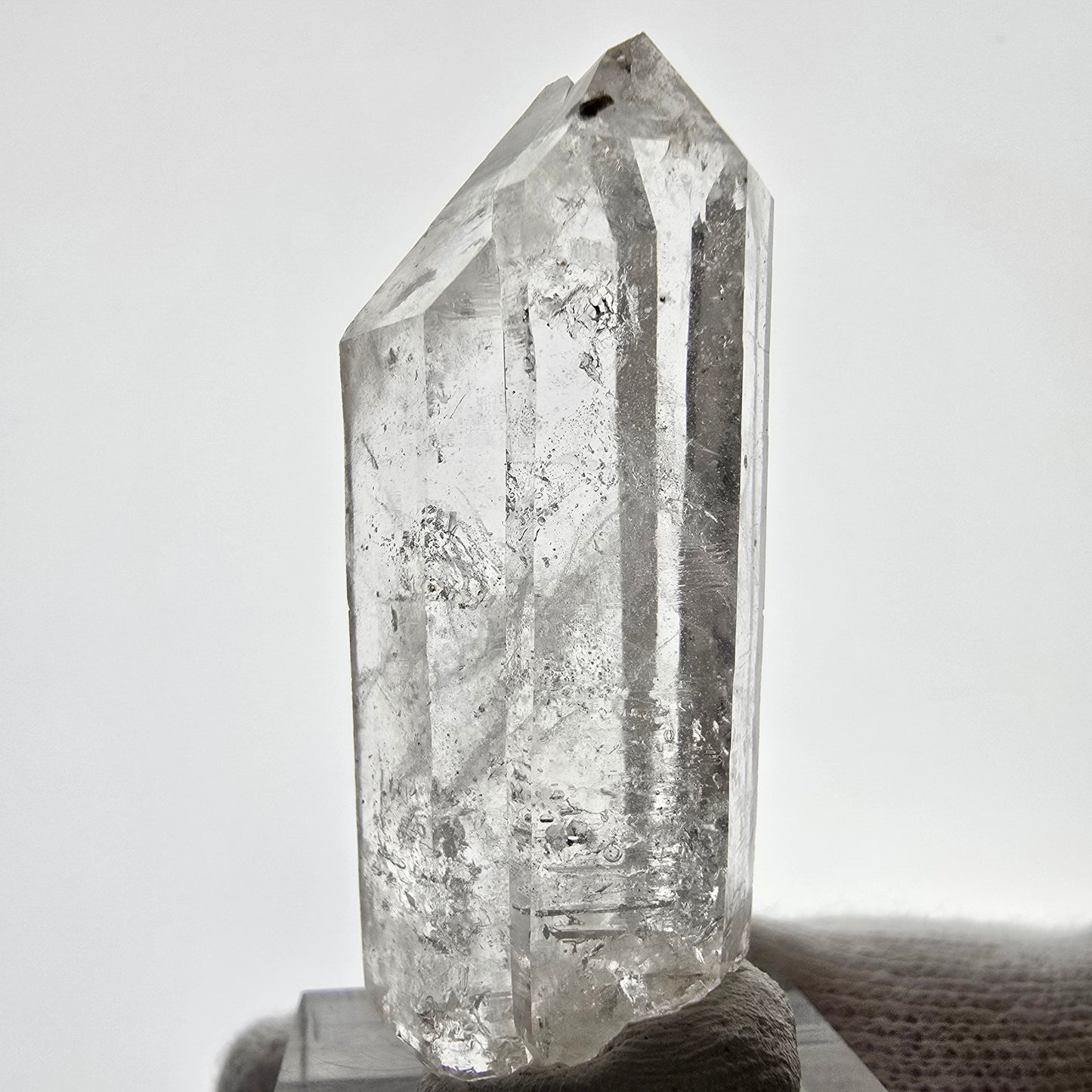 Sceptre DT en quartz fumé squelette Enhydro, 1x pochette Saint-Valentin à bulles, Namibie 50 x 20 x 14 mm