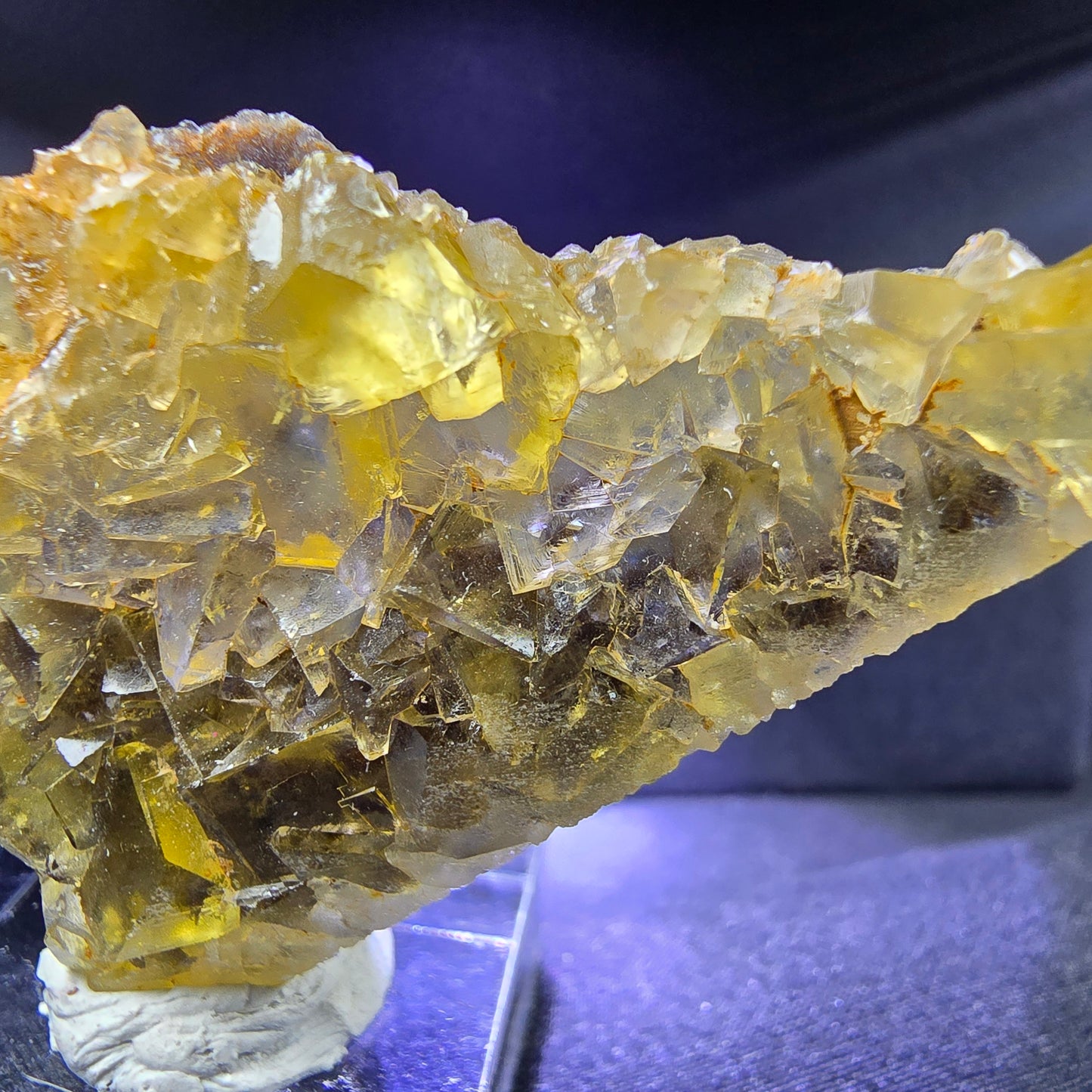 Seltene Honey Pocket Phantom Fluorit Stufe gelb grün 51*34*9mm Okorusu, Namibia