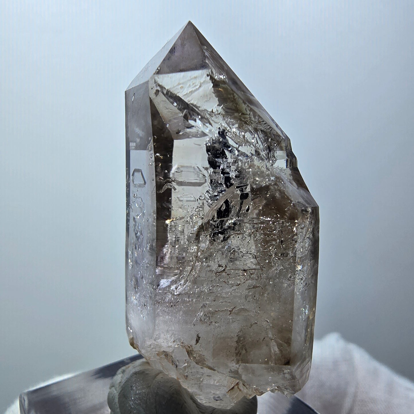 Klarer Phantom Rauchquarz DT Zepter Kristall Goboboseb, Namibia 43*20*18mm