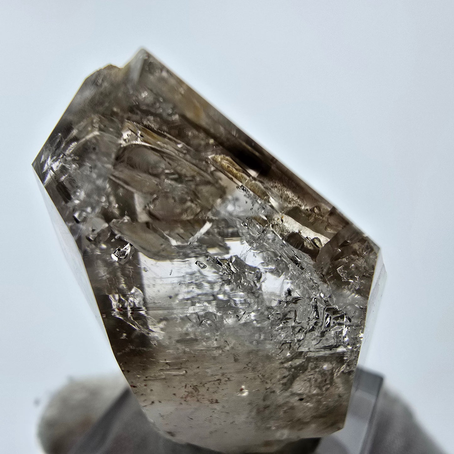 Enhydro Phantom Smoky Quartz Sceptre Tip 1x Bubble Goboboseb, Namibie 42*25*21mm