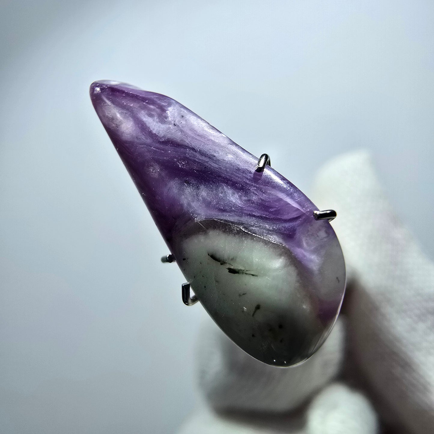 Rare Charoite crystal purple, polished Russia 21*8*6mm