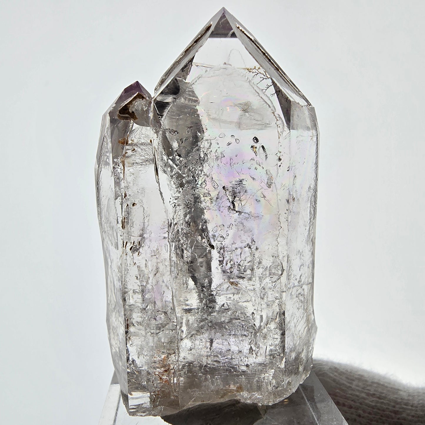 Sceptre squelette en améthyste Enhydro, pochette bulle XL pour la Saint-Valentin, Namibie 50 x 31 x 16 mm