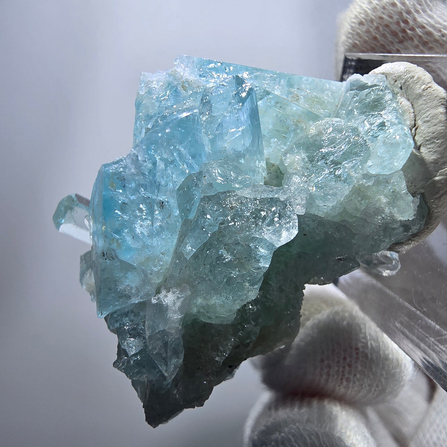 Seltene Aquamarin XX Stufe blau Erongo, Namibia 41*36*25mm