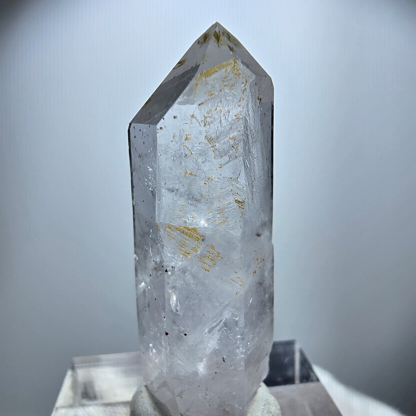 Klarer Phantom Hämatit Amethyst Kristall Streep Mine Goboboseb Namibia 35*13*9mm