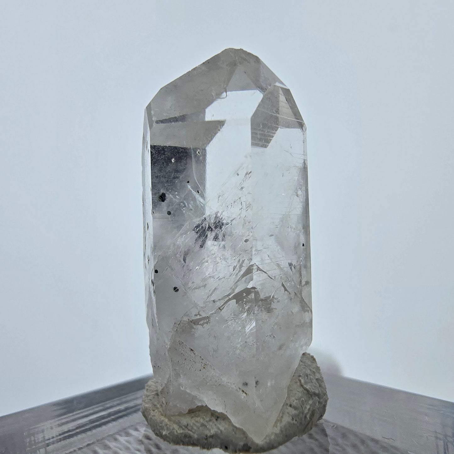 Klarer Phantom Hämatit Quarz Kristall Streep Mine, Goboboseb, Namibia 27*12*10mm