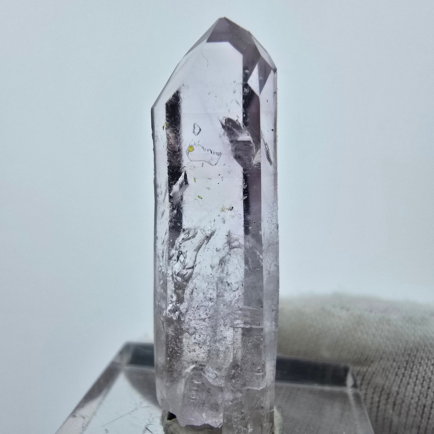 Cristal d'améthyste fantôme Enhydro 1x Bubble Goboboseb, Namibie 36*10*7mm Collection