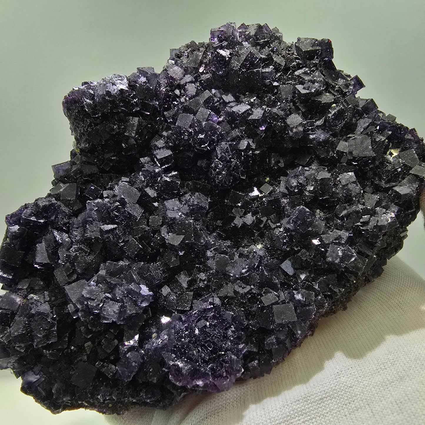 Große Phantom Fluorit Würfel Stufe, doppelseitig Okorusu, Namibia 120*90*30mm