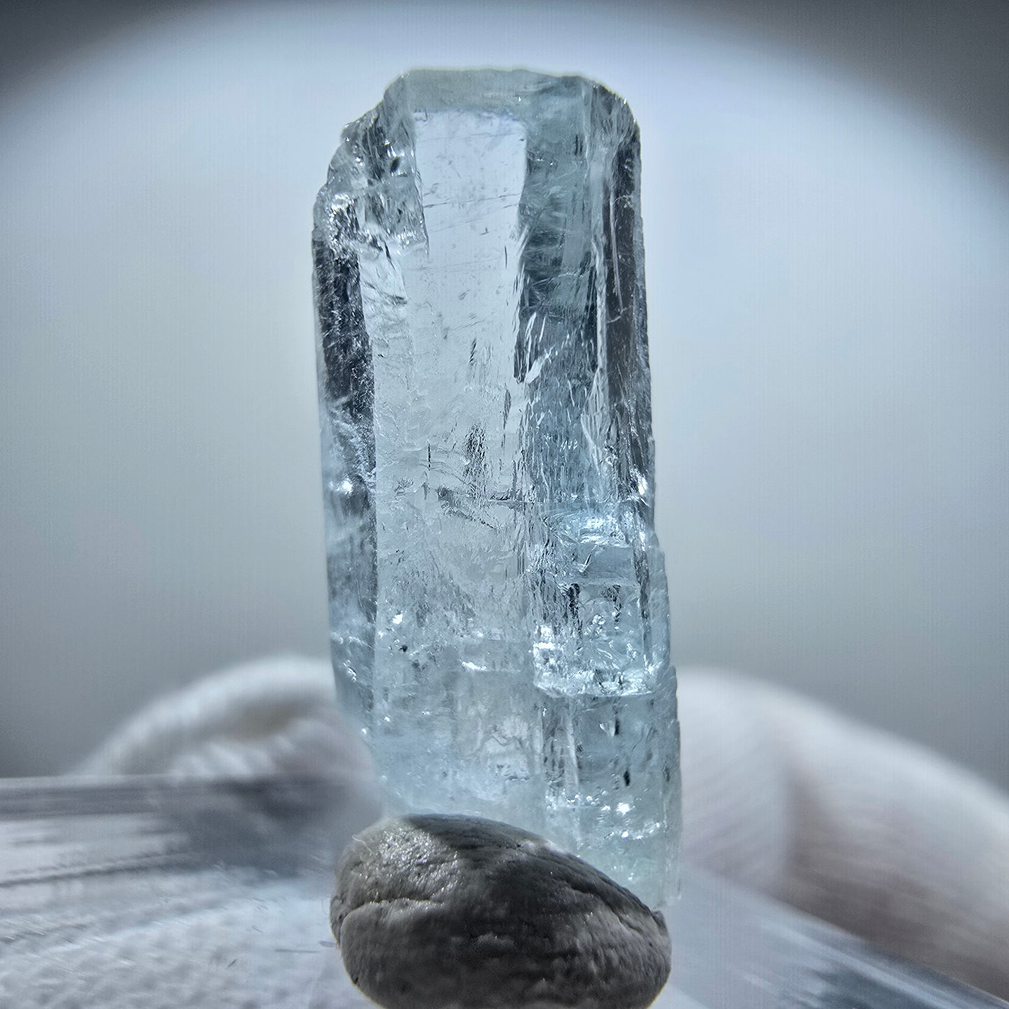 Cristal d'aigue-marine transparent, Nagar bleu, Pakistan 19*8*6mm