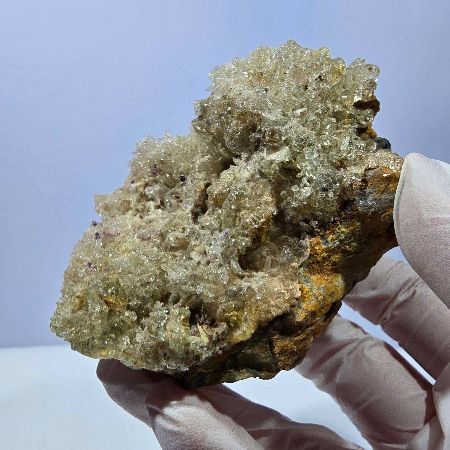 Seltene Hyalit Opal, Orthoklas, Schörl Turmalin Stufe Erongo, Namibia 83*56*53mm