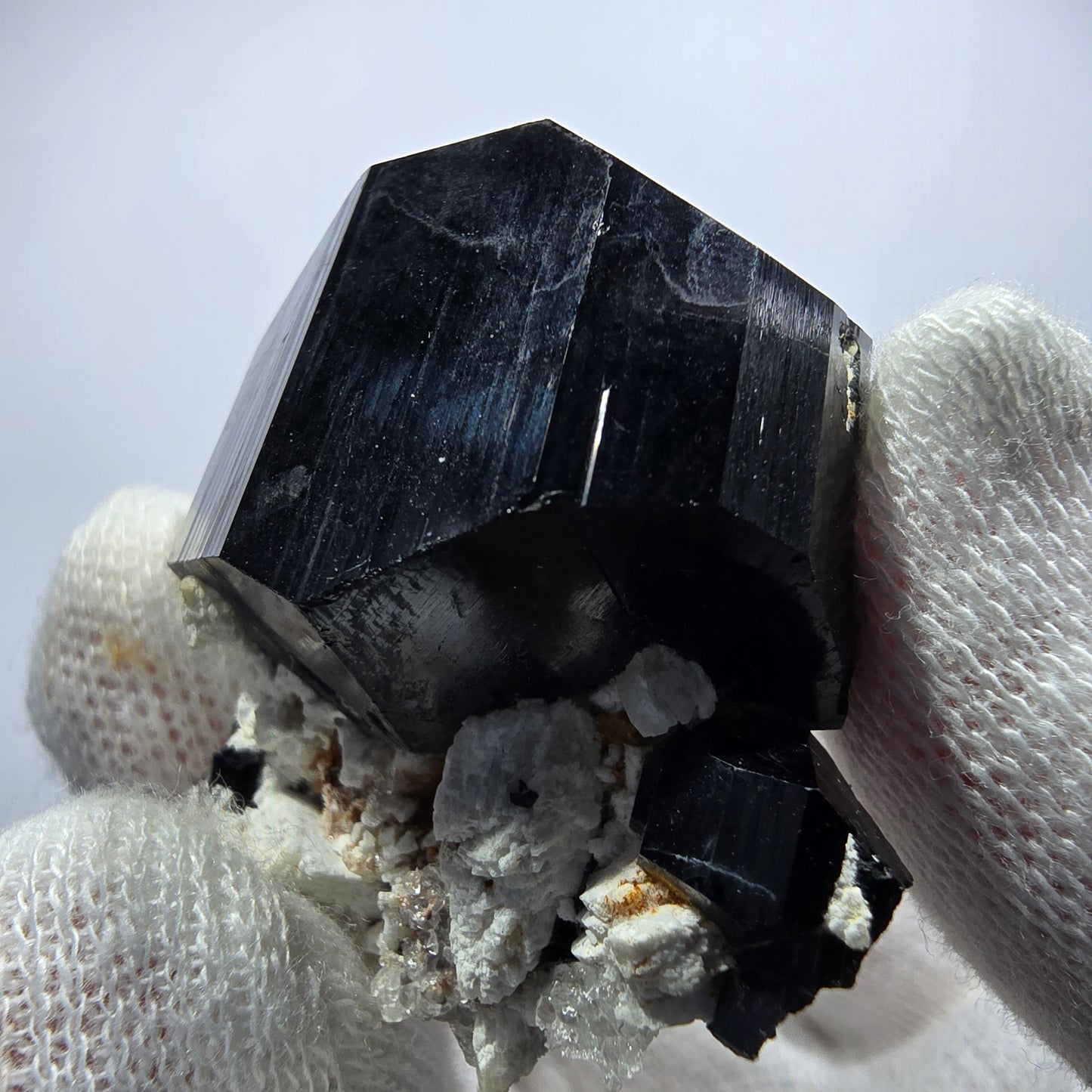Rare Schorl Tourmaline, Hyalite, Orthoclase Specimen Erongo, Namibia 42*40*27mm