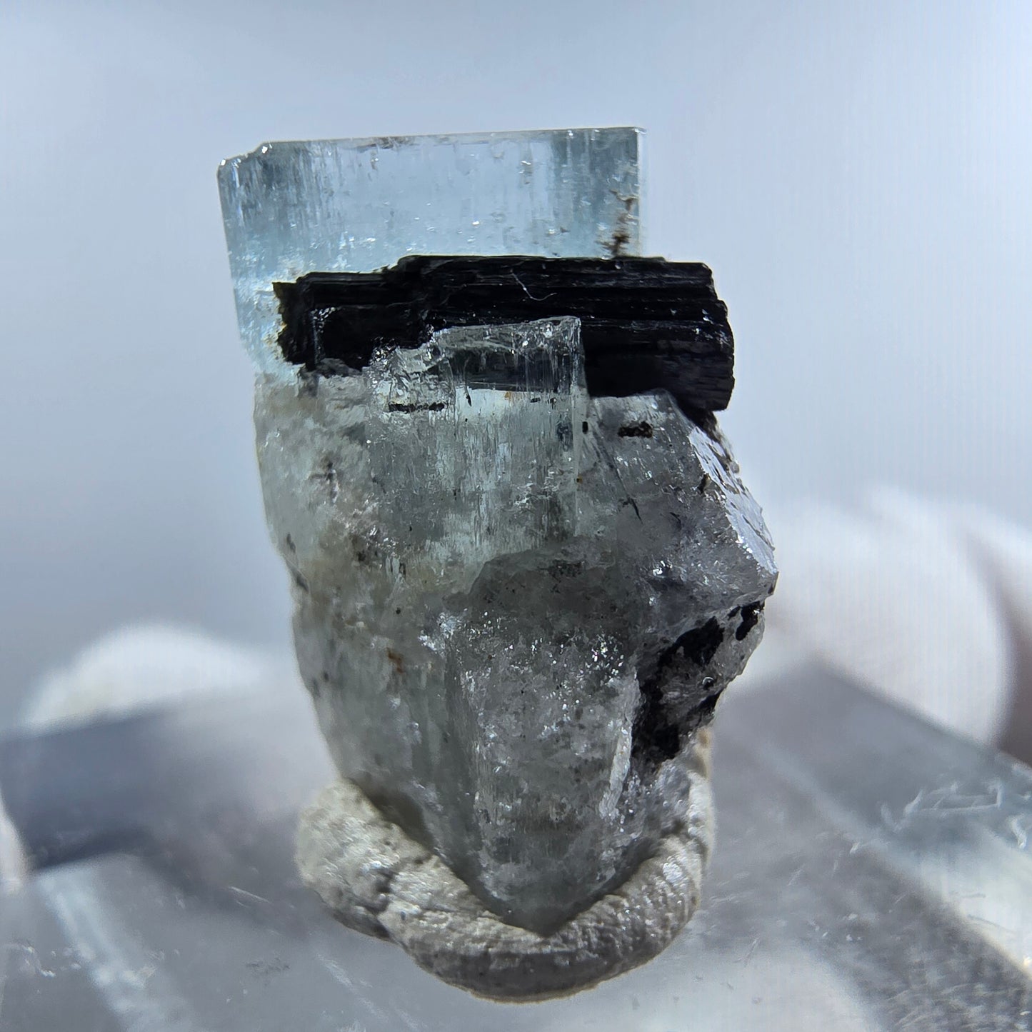 Aigue-marine Setlene, tourmaline Schörl stade Erongo, Namibie 16*10*12mm