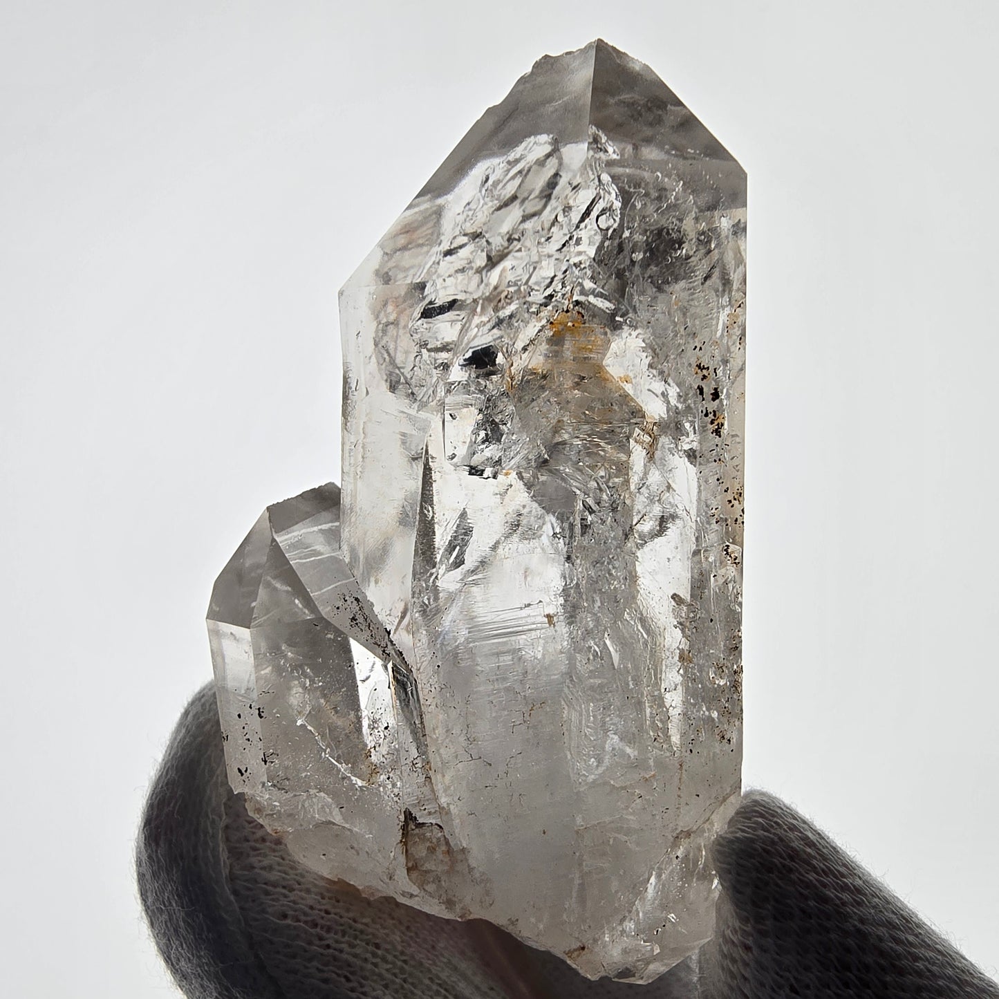 Squelette Fantôme Quartz Fumé DT Sceptre Valentine Pocket Goboboseb Namibie 66*37*24mm