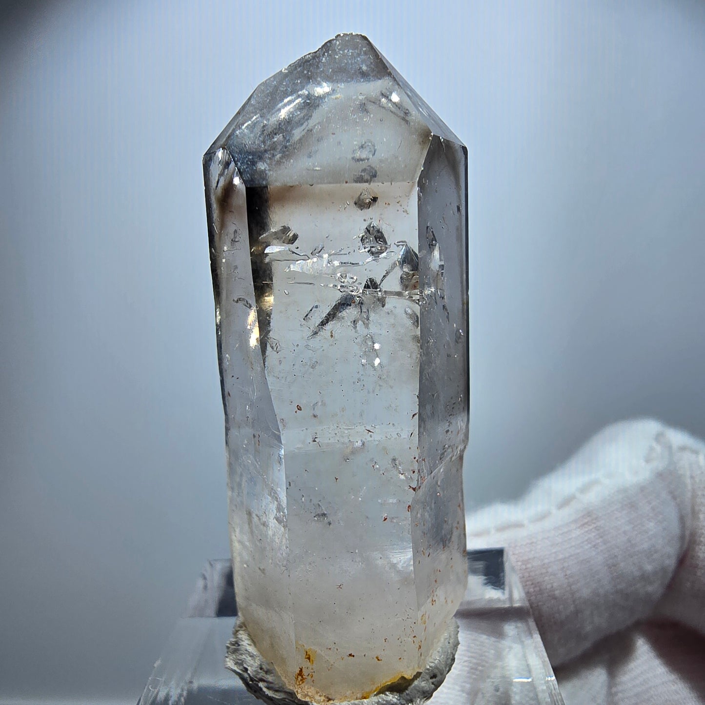 Klarer Phantom Rauchquarz Zepter Kristall Goboboseb, Namibia 44*18*13mm