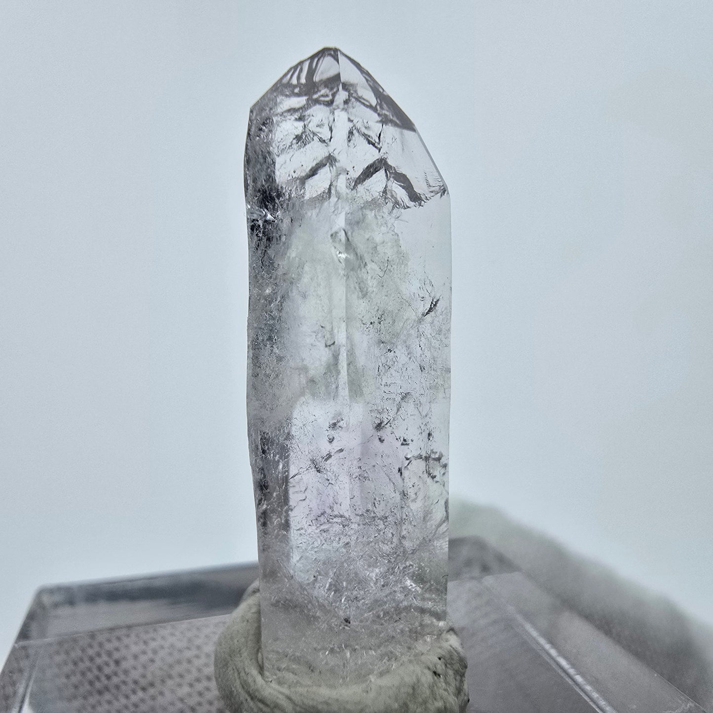 Clear Rock Crystal Quartz with Analcim Streep Mine Goboboseb Namibia 26*8*7mm