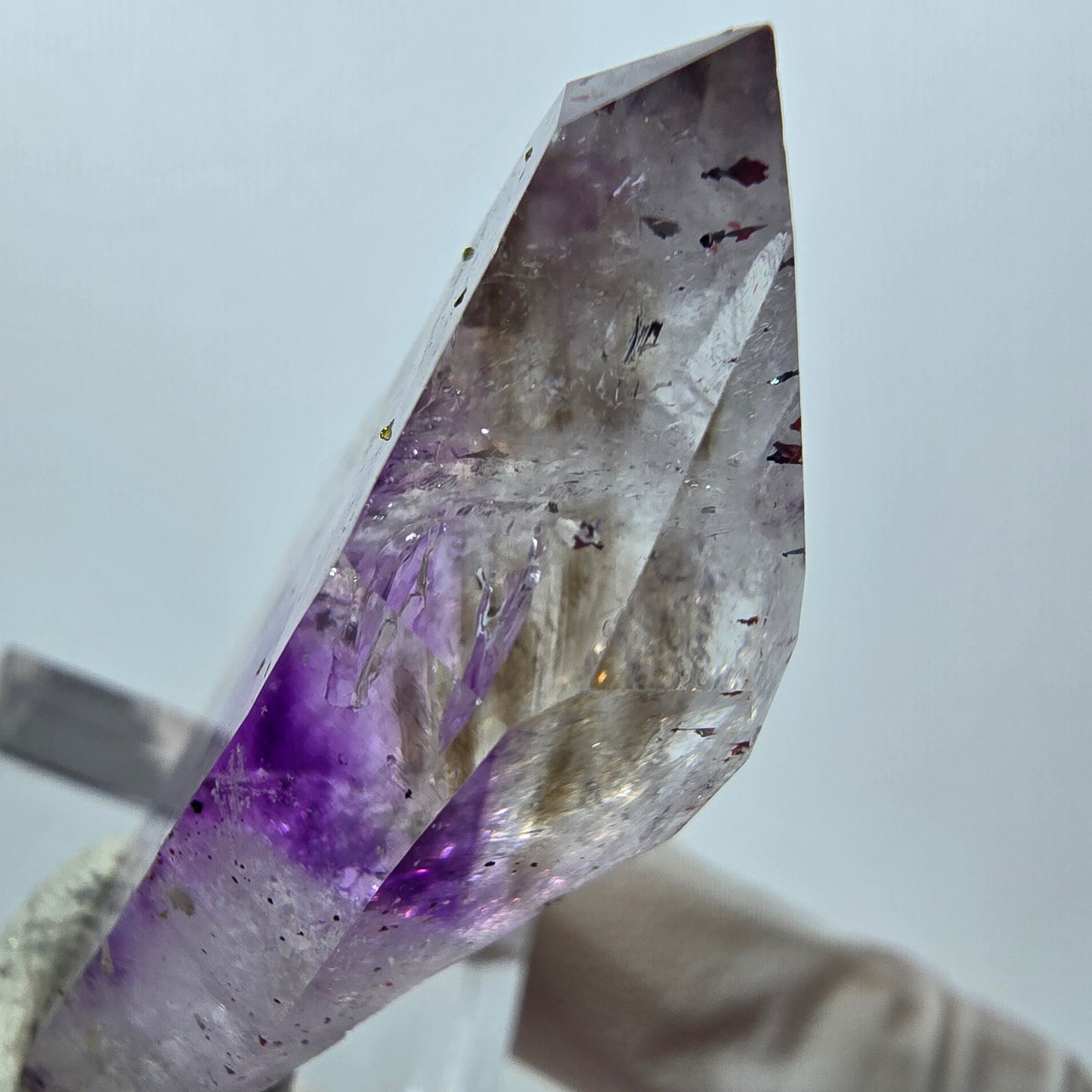 Enhydro Harlequin Phantom Amethyst, 2x Bubble Streep Mine Gobo. Namibie 43 x 22 x 13 mm