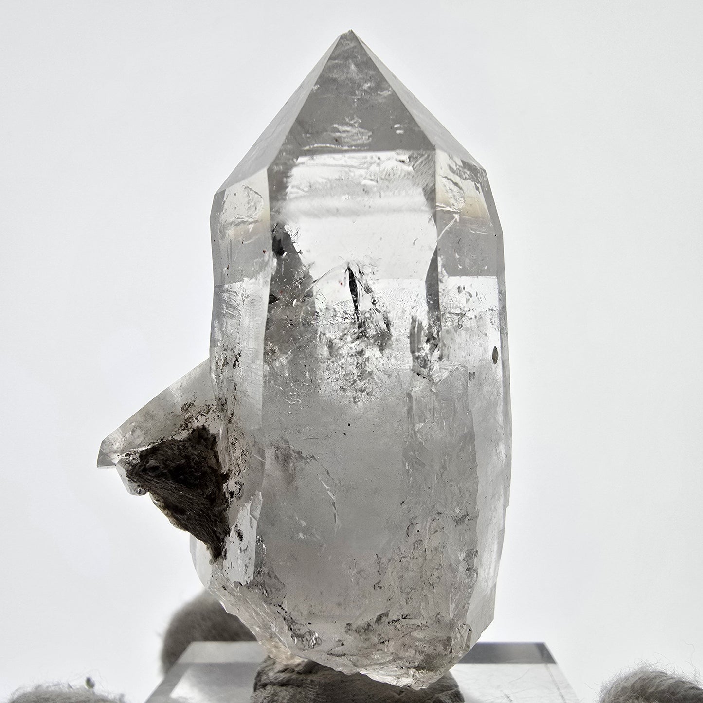 Sceptre de poche Saint-Valentin en quartz fumé fantôme squelette, Namibie 68 x 35 x 32 mm