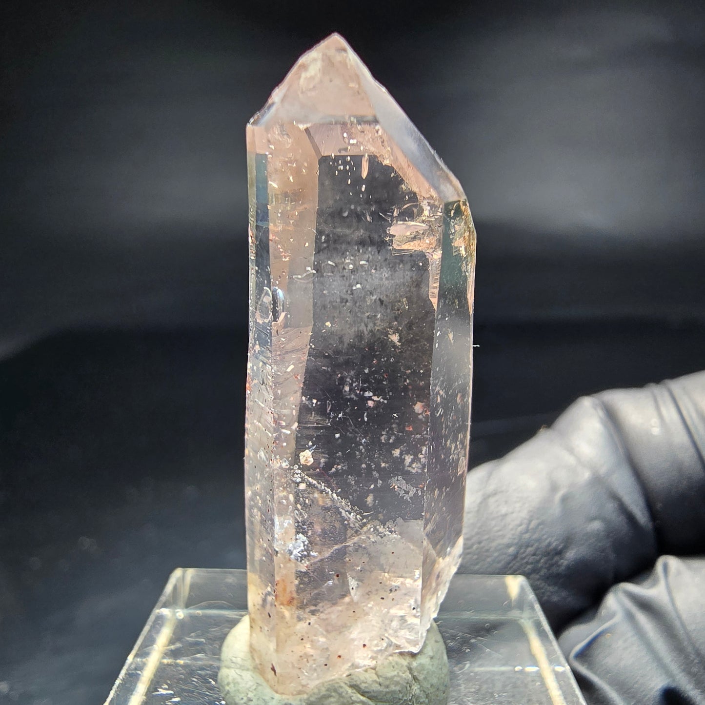 Klare Phantom Amethyst Spitze lila braun Goboboseb Namibia 36*14*8mm Sammlung