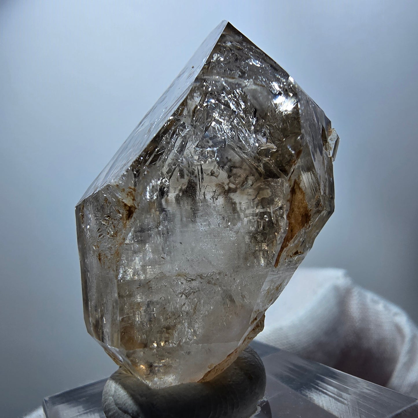 Klarer Phantom Rauchquarz DT Zepter Kristall Goboboseb, Namibia 43*28*21mm